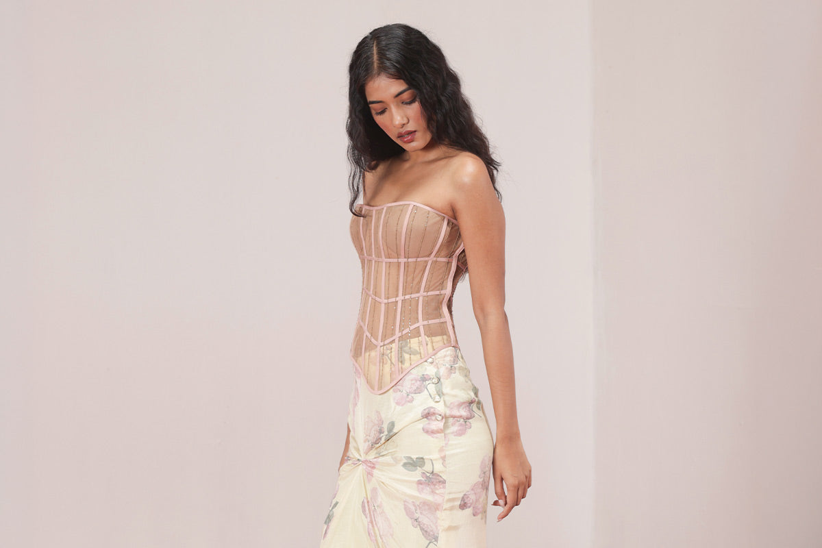 Skin & Pink Ribbon Corset