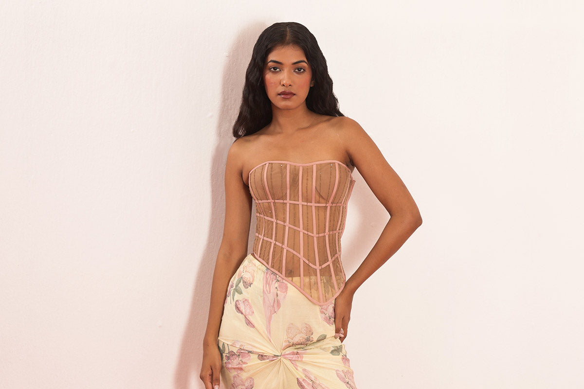 Skin & Pink Ribbon Corset