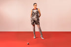 Liquid Checks Shift Dress