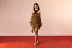Khaki Frill Dress