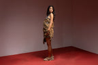 Khaki Frill Dress