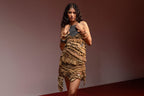 Khaki Frill Dress