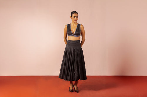 Charcoal Panel Skirt