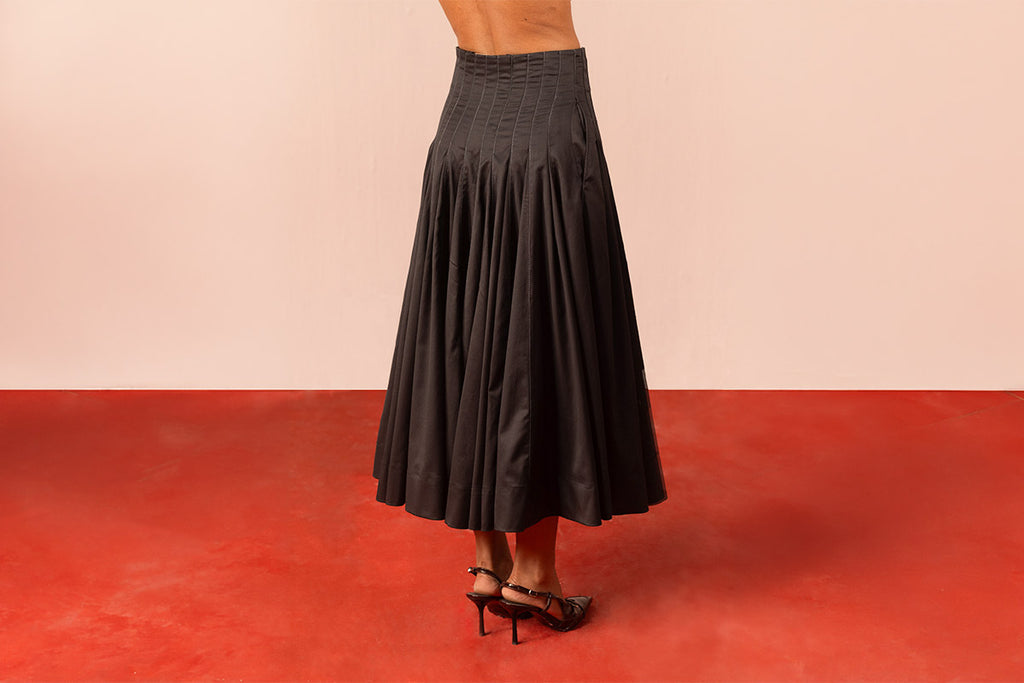 Charcoal Panel Skirt