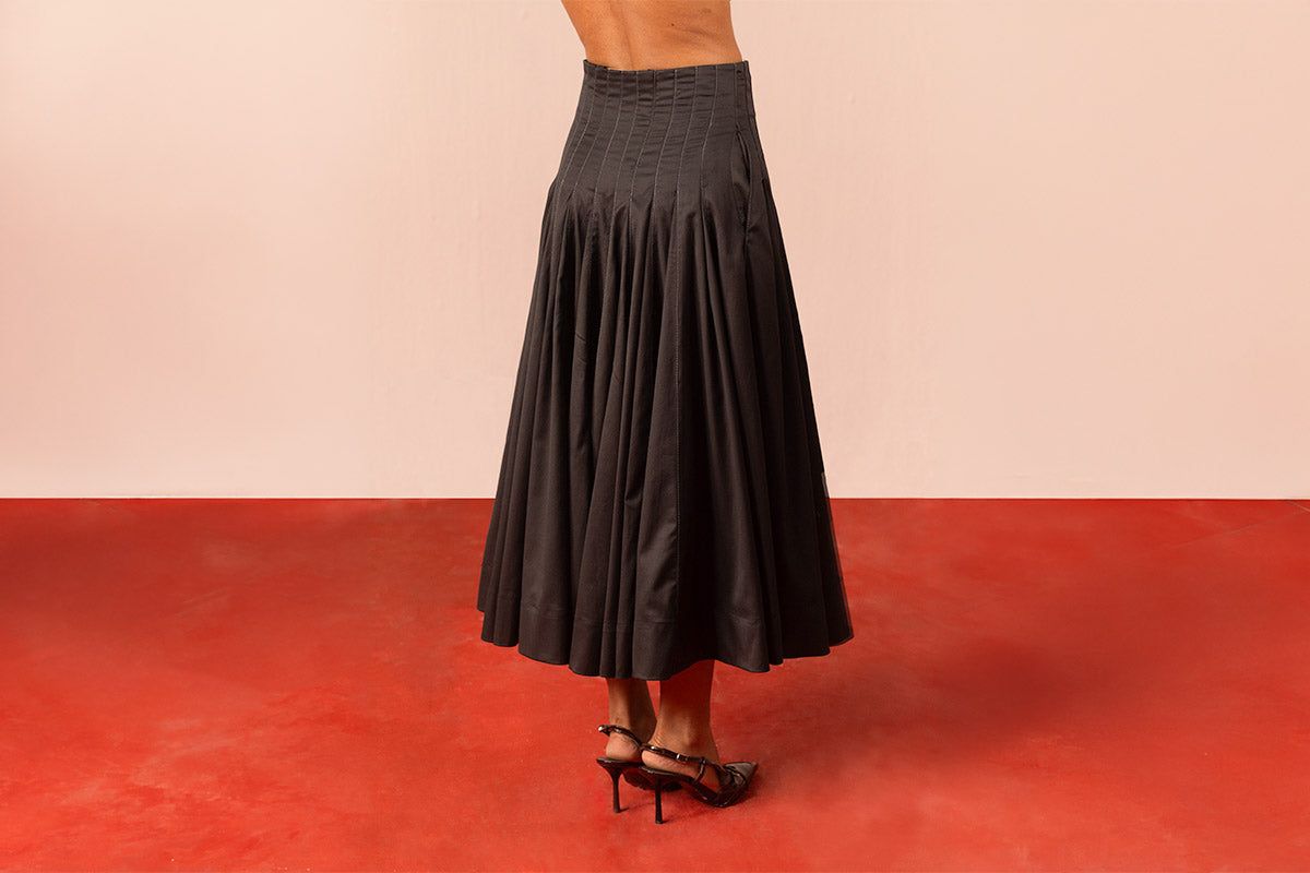 Charcoal Panel Skirt